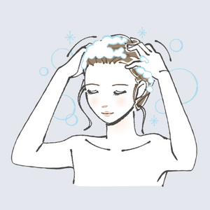 髪を洗う女性アイコン2