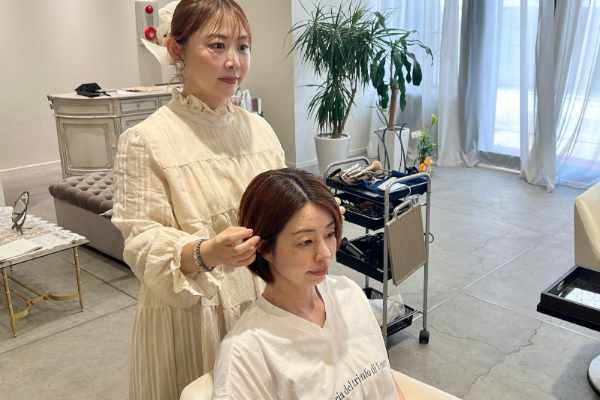 美容院R 美髪矯正 プロセス1