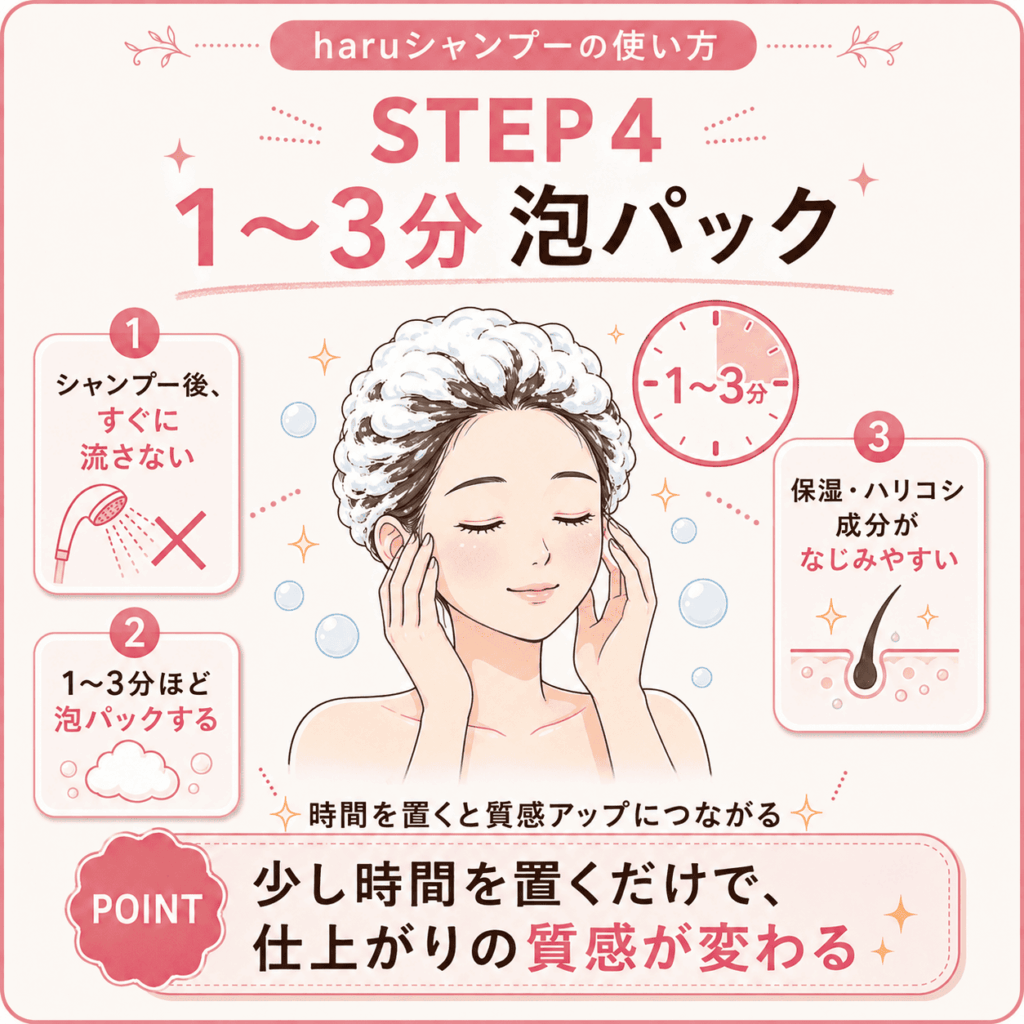 haruシャンプーの使い方4